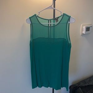 Green tank blouse